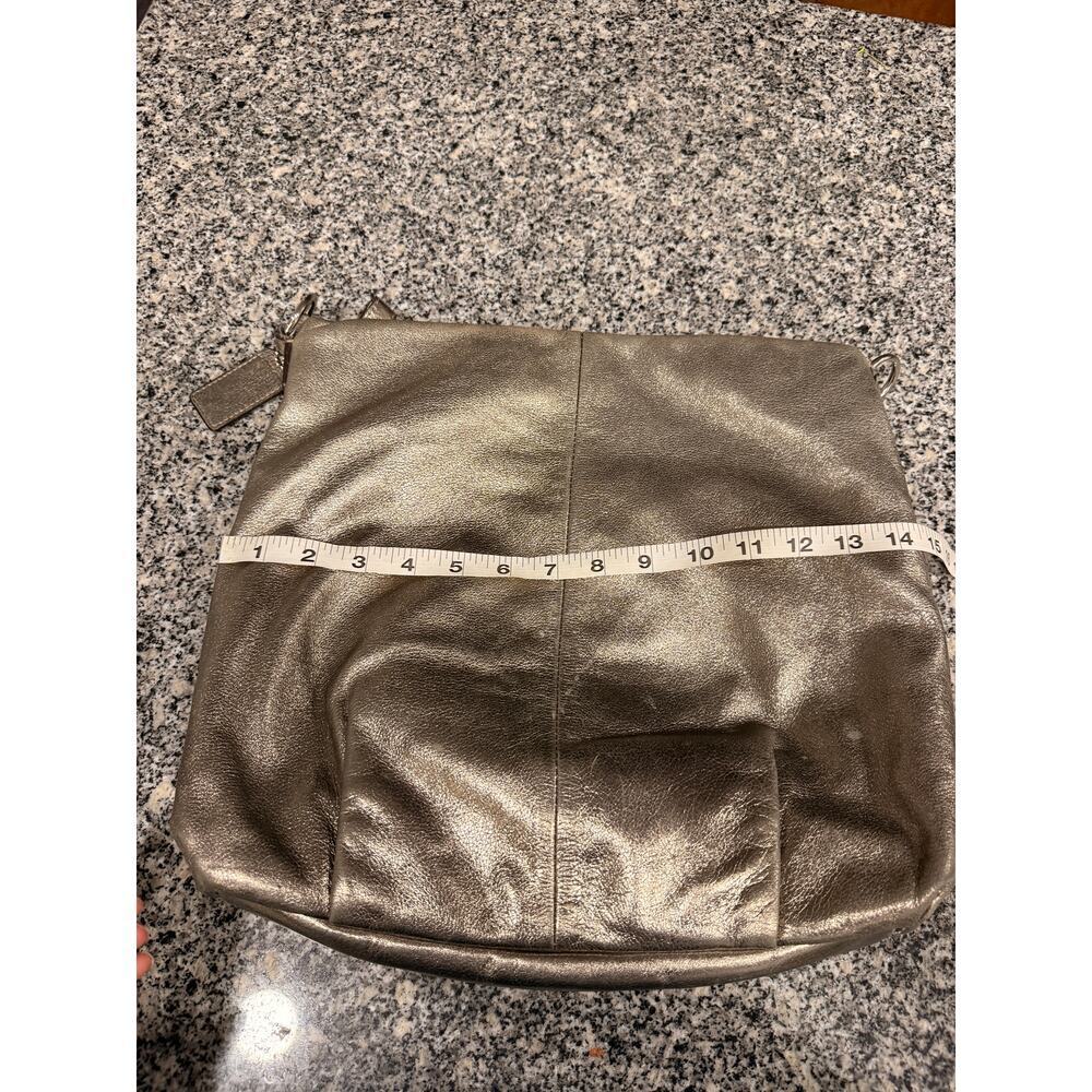 Coach Metallic Leather Shoulder Ba - Picture 3 of 11